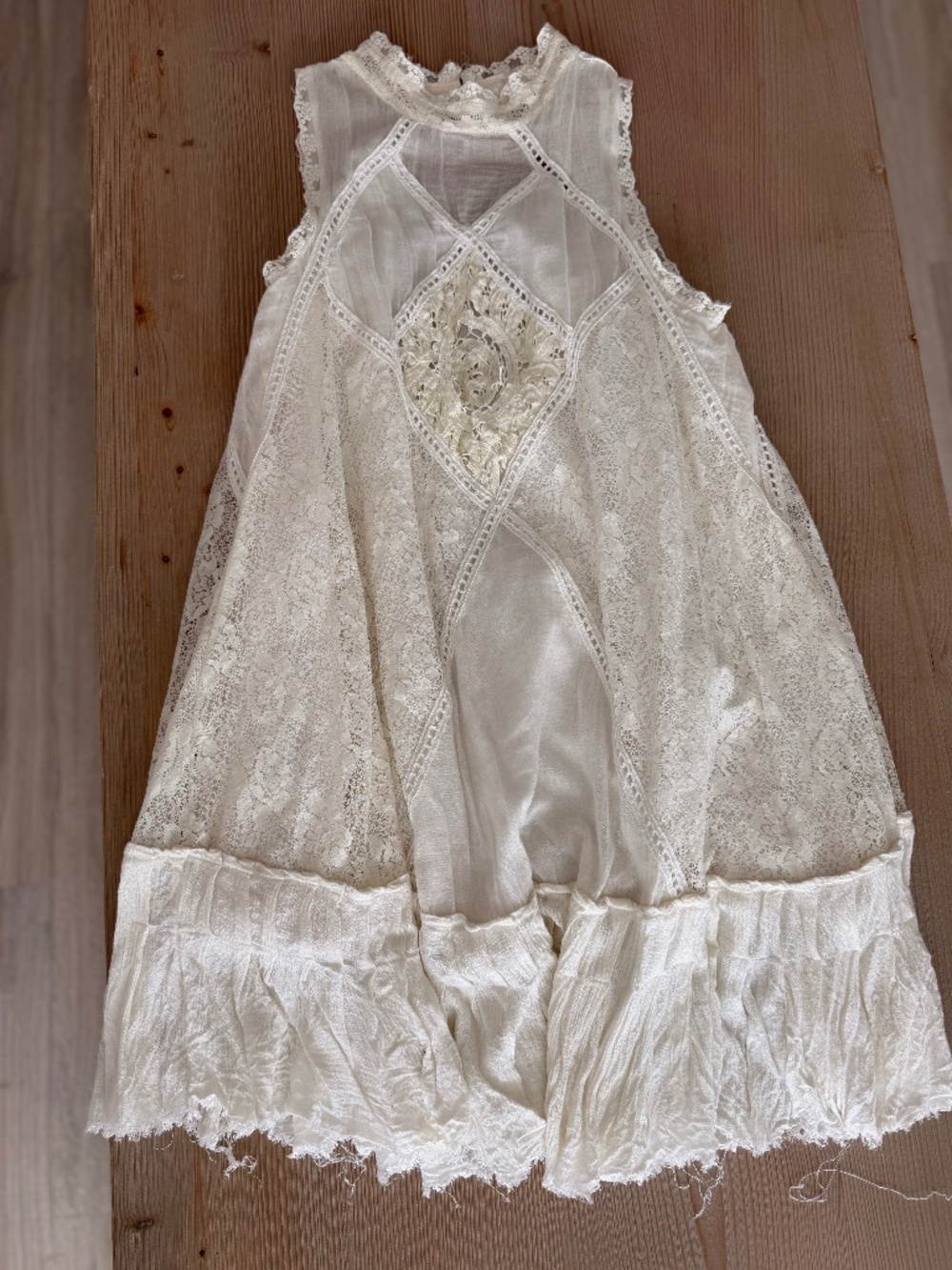Free People Boho Dress in White/Cream in size Small